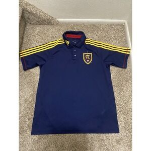 Men's Adidas Real‎ Salt Lake Football Soccer Golf Polo Shirt M FORMOTION